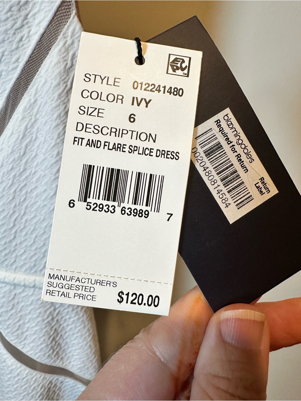 NWT Adrianna Papell Sleeveless Fit-and-Flare Dress Bloomingdale’s - SKU 1199 - Picture 8 of 8